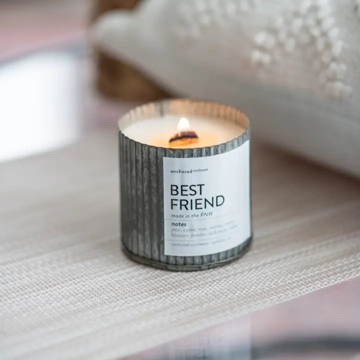 10 oz- Date Night Rustic Vintage Farmhouse Wood Wick Candle