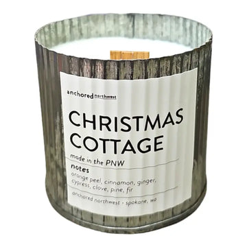 10 oz- Christmas Cottage Rustic Vintage Farmhouse Wood Wick Candle