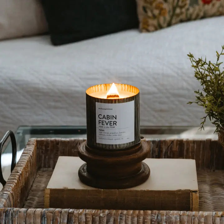 10 oz- Christmas Cottage Rustic Vintage Farmhouse Wood Wick Candle